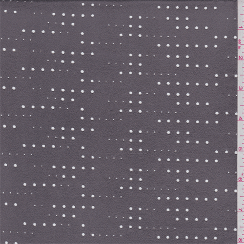 Dark Grey Laser Cut Microsuede Knit