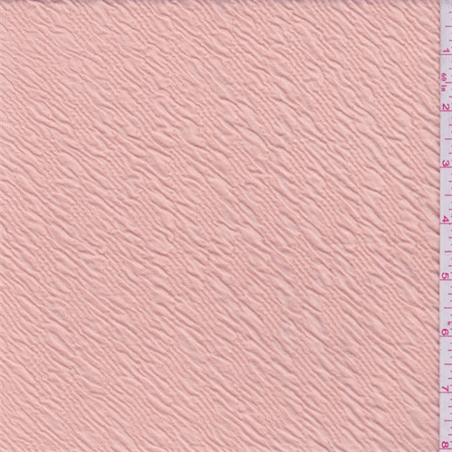 Creamy Peach Polyester Puckered Knit