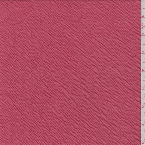 Coral Polyester Puckered Knit