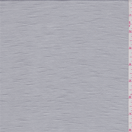 Silver Rayon Slubbed Jersey Knit