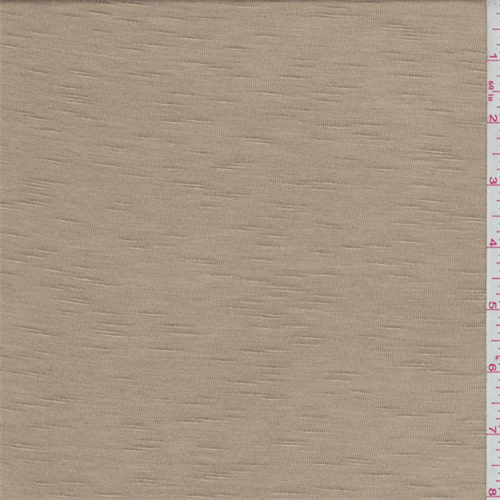 Dark Tan Rayon Slubbed Jersey Knit