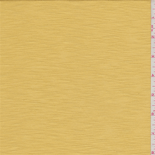 Soft Gold Rayon Slubbed Jersey Knit