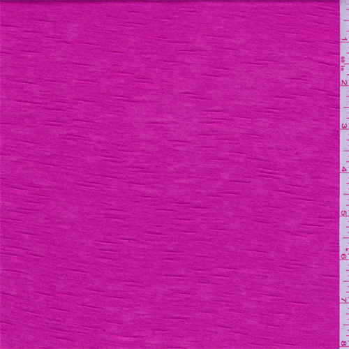 Hot Pink Slubbed Jersey Knit