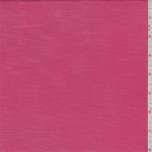 Coral Pink Slubbed Jersey Knit