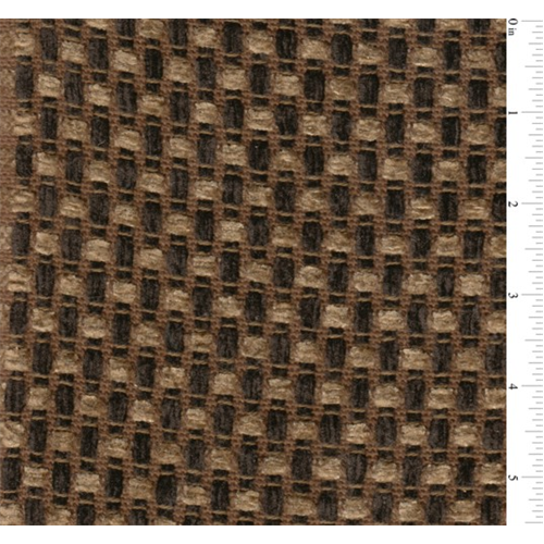 Brown/Beige Basket Weave Chenille Home Decorating Fabric DFW50776