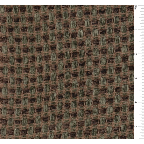 Forest Green/Brown Basket Weave Chenille Home Decorating Fabric DFW50779