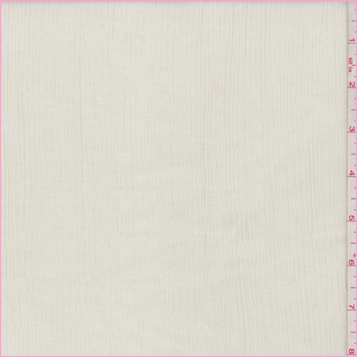 Dark Ivory Crinkled Silk Chiffon