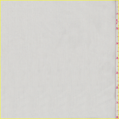 Ivory Crinkled Silk Chiffon
