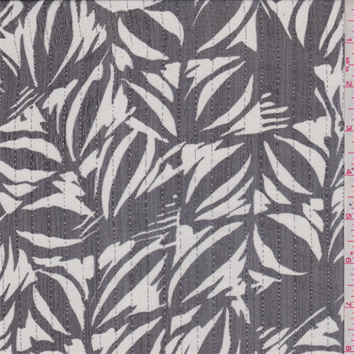 Black/White Abstract Crinkled Silk Chiffon