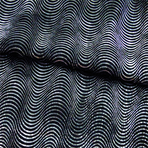 Black/Silver Wave Metallic Home Decorating Fabric