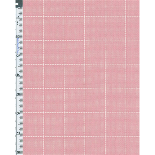 *3 YD PC--Pink Basket Stitch Plaid Suiting