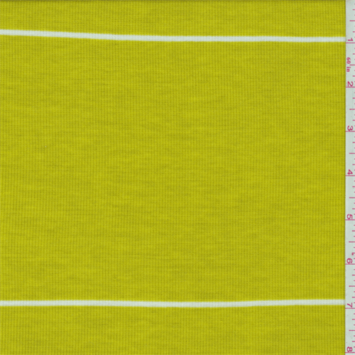 Lemongrass/White Stripe Baby Rib Knit