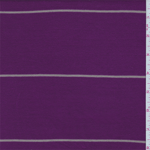 Magenta Stripe "Beefy" Baby Rib Knit