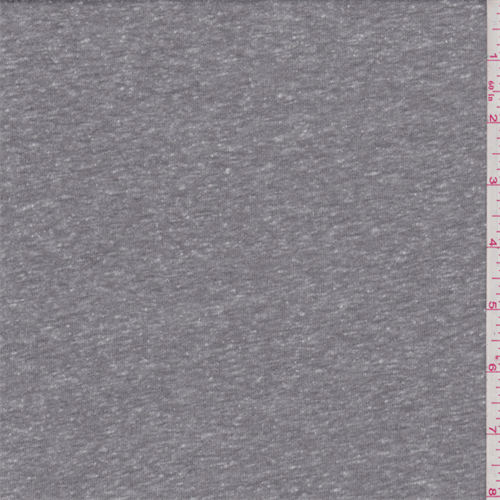 Shadow Grey Slub Jersey Knit