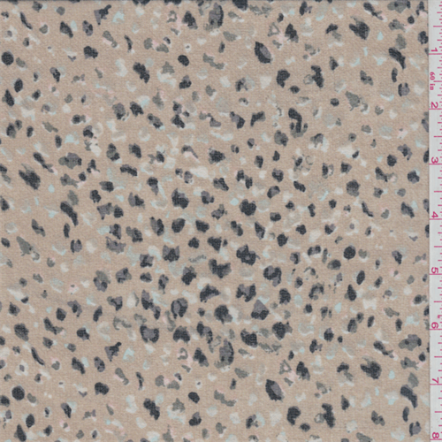 Brown/Black Specked Polyester Chiffon