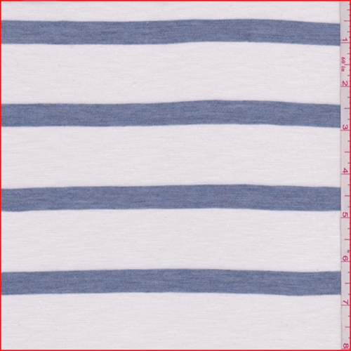 White/Chambray Stripe T-Shirt Knit