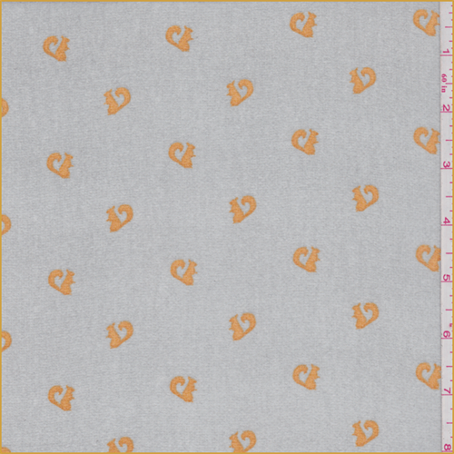 Sterling/Gold Mini Squirrel Polyester Chiffon