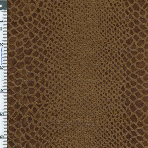 Brown Foil Print Cobra Native Home Decorating Fabric DFW50058