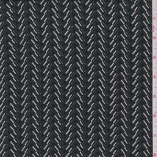 Spruce Green Lipstick Herringbone Crepe de Chine