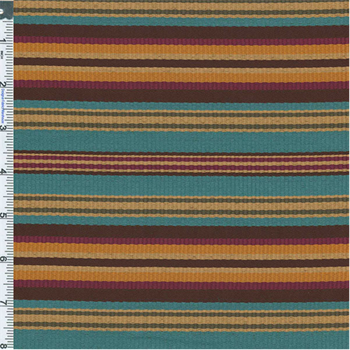 Multicolor Designer Azure Stripe Home Decorating Fabric DFW50154