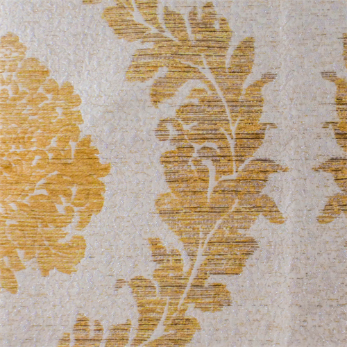 Ivory/Yellow Lemon Drop Acanthus Chenille Home Decorating Fabric