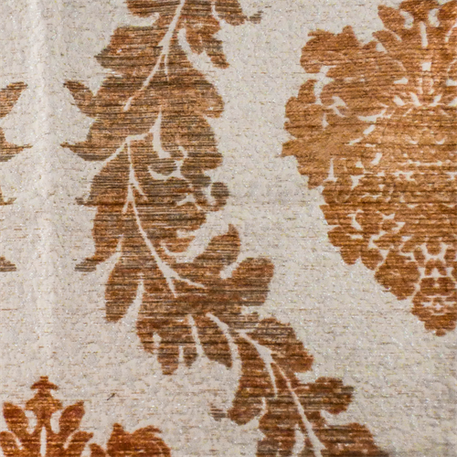 Tabasco Brown/Ivory Acanthus Chenille Home Decorating Fabric