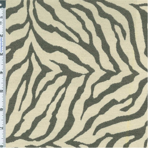 Gray/White Zebra Stripe Jacquard Home Decorating Fabric DFW50201