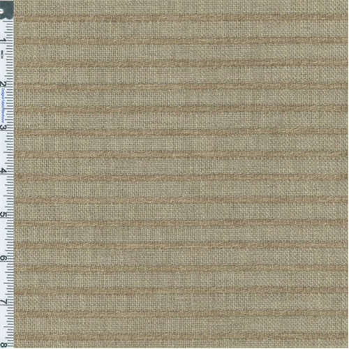 Tan Beige Boucle Stripe Home Decorating Fabric DFW50652