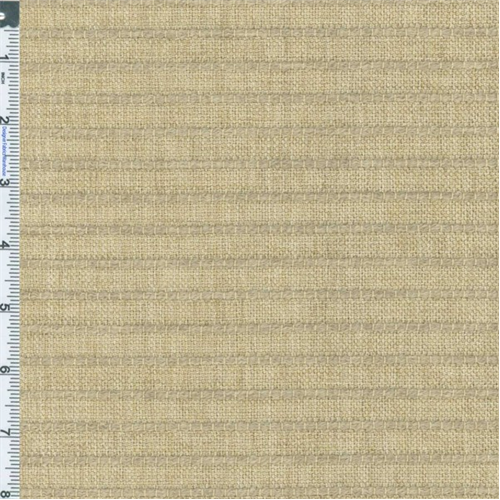 Oatmeal Beige Boucle Stripe Home Decorating Fabric DFW50653