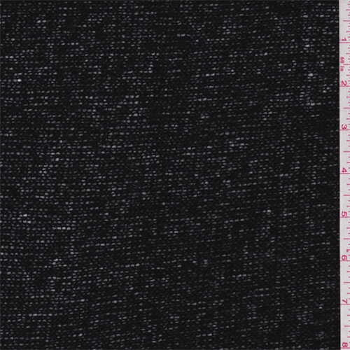 Deep Black Wool Blend Sweater Knit