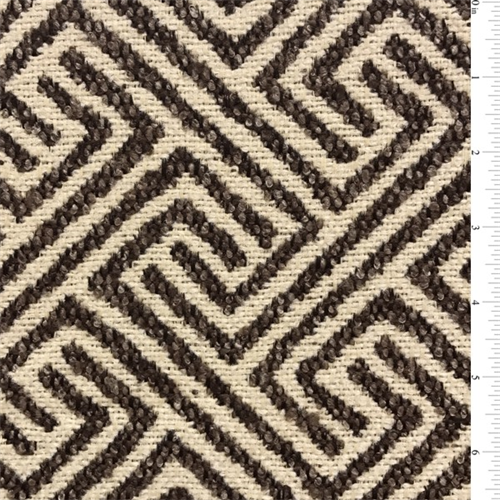 Brown/Cream Tripoli Polyester Home Decorating Fabric
