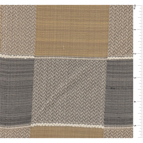 Golden Beige/Gray Check Home Decorating Fabric DFW50804