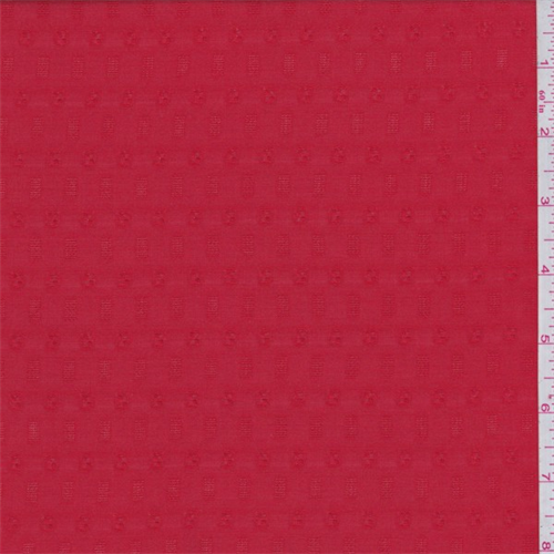 Lava Red Leno Shirting