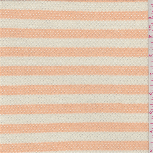 Peach/Cream Stripe Mesh