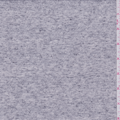 Heather Grey Pique Stripe Sweater Knit