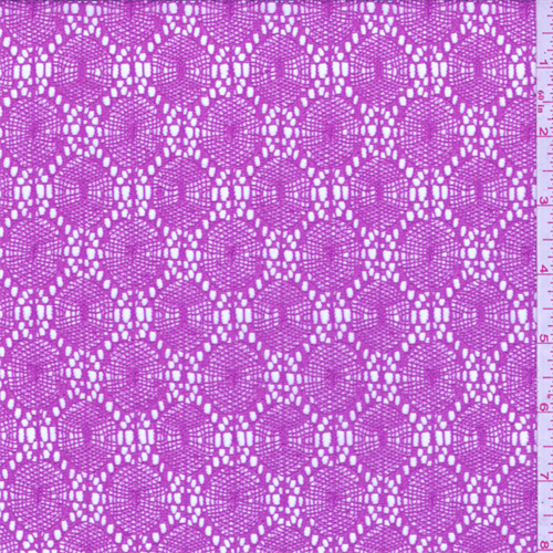 *2 3/8 YD PC--Orchid Pink Crochet Lace