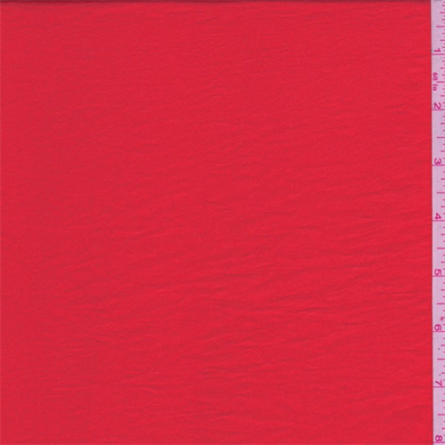 Fiery Red Crinkled Crepe de Chine