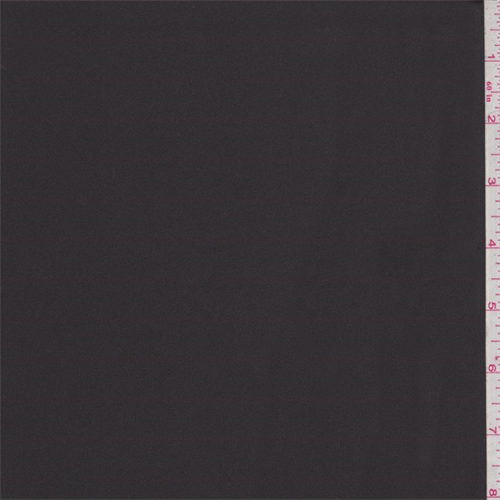 Charcoal Black Satin Chiffon