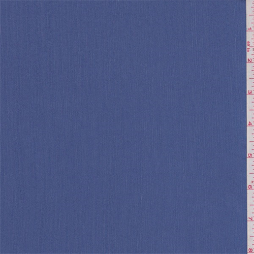 Blue Polyester Crinkled Chiffon