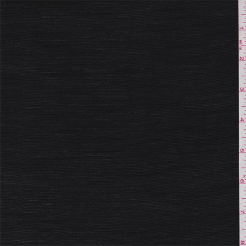 Black Slub Stripe Gauze