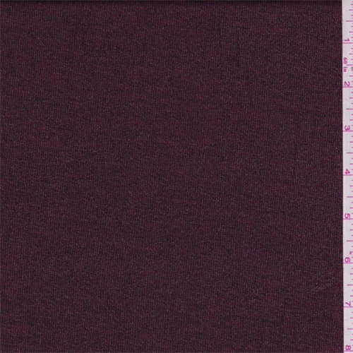 Burgundy Space Dyed Metallic Jersey Knit