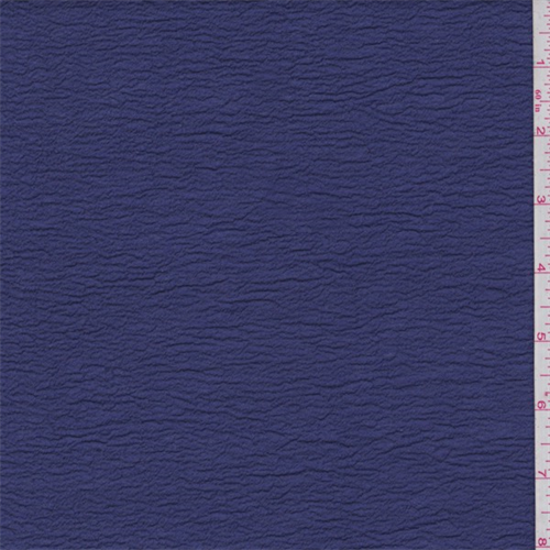 Violet Blue Shimmer Crinkled Crepe