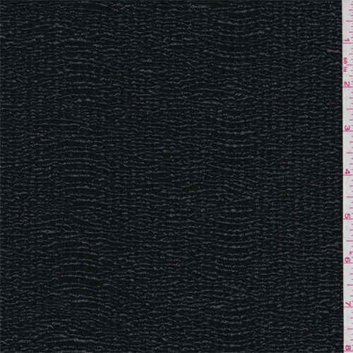Black Patent Crinkled Novelty Knit