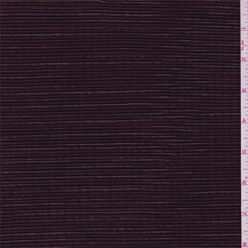 Burgundy/Gold Pleated Polyester Knit