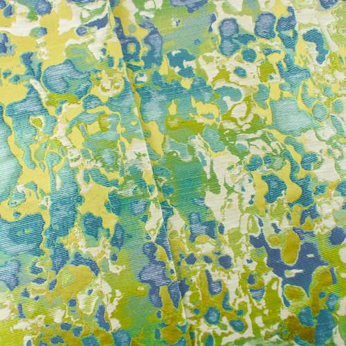 Turquoise/Green Silk Rousseau Jacquard Home Decorating Fabric