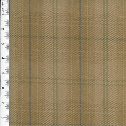 Cotton Twill Plaid Beige Home Decorating Fabric DFW51080
