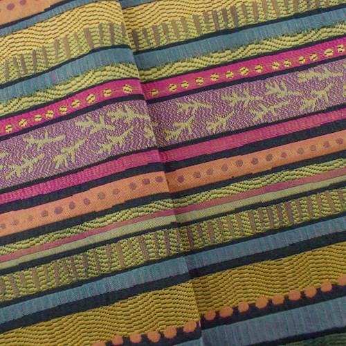 Bayadere Multicolor Stripe Home Decorating Fabric
