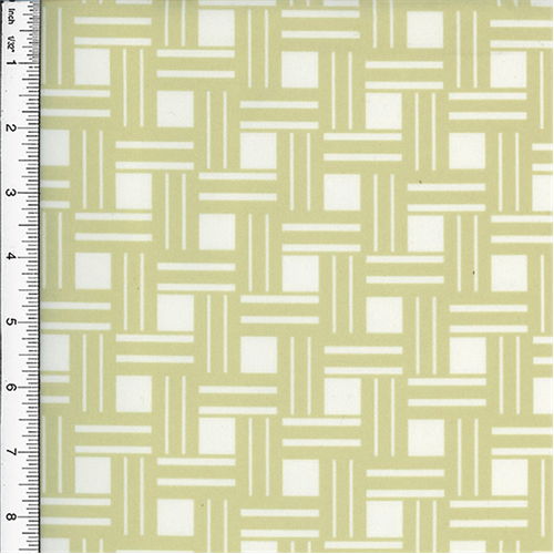 Designer Beige/White Rimsquare Print Velveteen Performance Home Decorating Fabric DFW51125