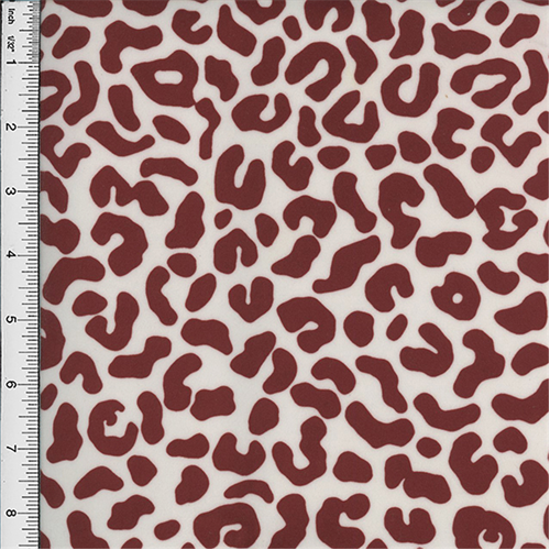 Designer Burgundy Red/White Rimspot Print Velveteen Performance Home Decorating Fabric DFW51129