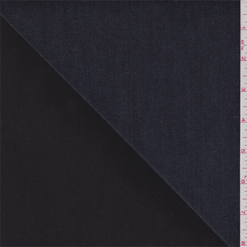 *3 1/4 YD PC--Navy/Black Reversible Heavyweight Denim